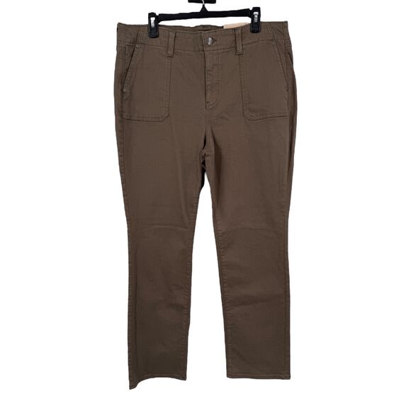 NYDJ pants Marilyn Utility Pockets straight leg olive size 16 - Picture 1 of 7